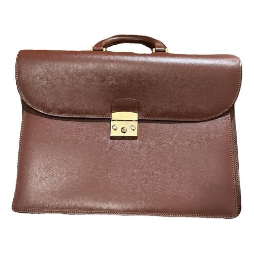 Pre-owned Serapian Leather Satchel In Brown