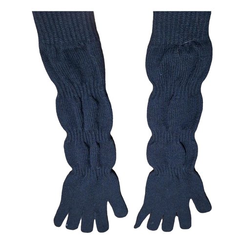 Pre-owned Prada Wool Long Gloves In Black