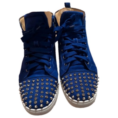 Pre-owned Christian Louboutin Leather Boots In Blue