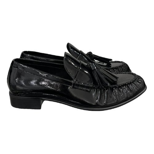 Pre-owned Jeffrey Campbell Vegan Leather Flats In Black