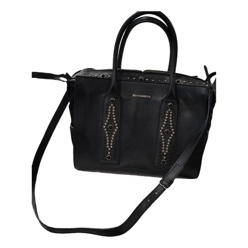 Pre-owned Dsquared2 Leather Tote In Black