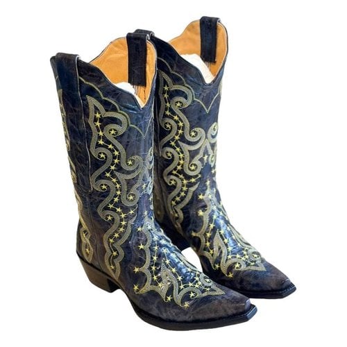 Pre-owned Old Gringo Leather Boots In Blue