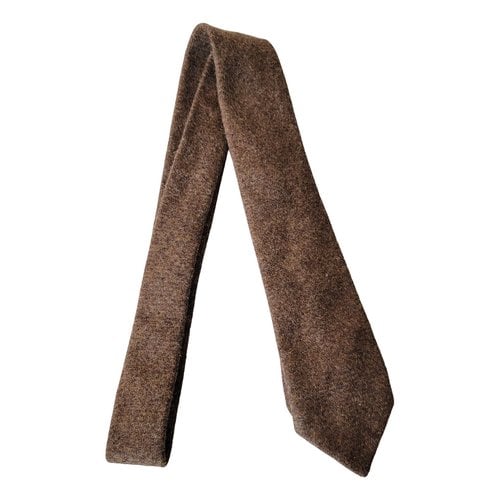 Pre-owned Polo Ralph Lauren Wool Tie In Brown