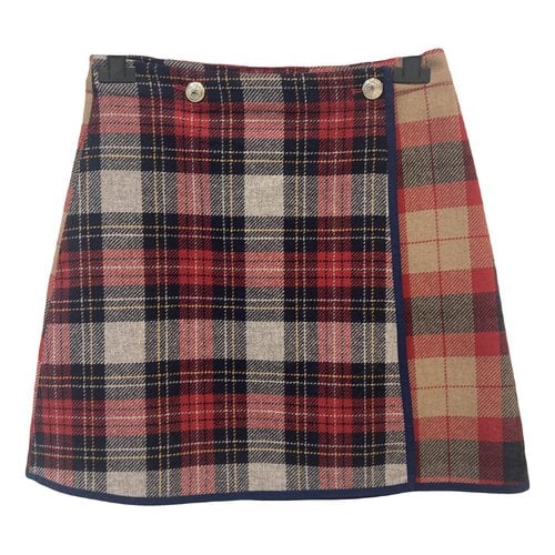 Pre-owned Tommy Hilfiger Wool Mini Skirt In Multicolour