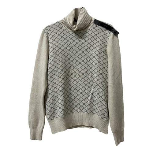 Pre-owned Moschino Wool Pull In White