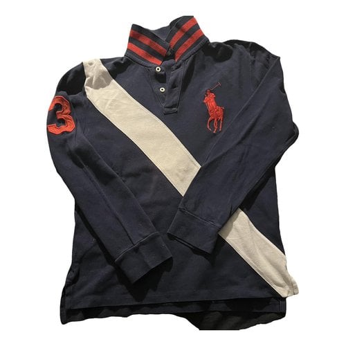 Pre-owned Polo Ralph Lauren Polo Rugby Manches Longues Polo Shirt In Blue