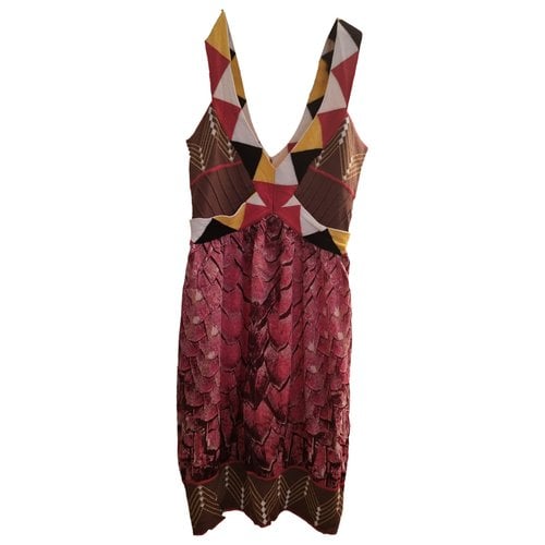 Pre-owned Just Cavalli Silk Mini Dress In Multicolour