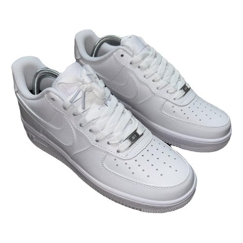 Pre-owned Nike Air Force 1 Cloth Boots In White