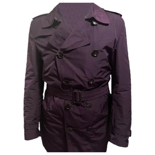 Pre-owned Burberry Trench In Purple