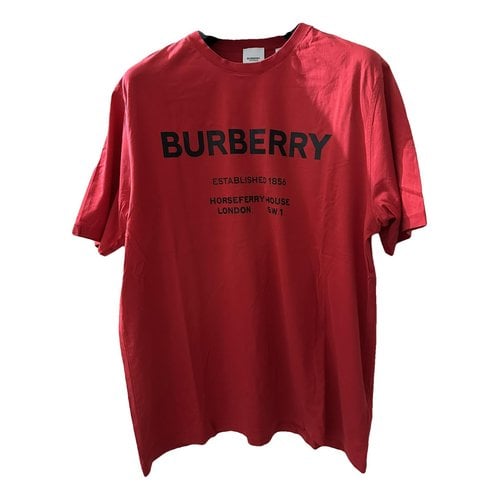 Pre-owned Burberry T-shirt In Red
