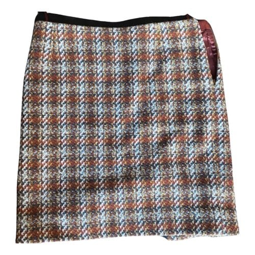Pre-owned Prada Wool Mini Skirt In Multicolour