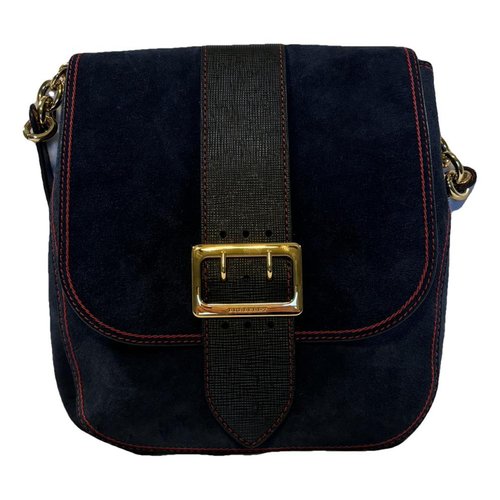 Pre-owned Burberry Satchel In Navy