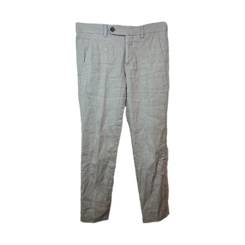 Pre-owned Vince Linen Chino Pants In Grey