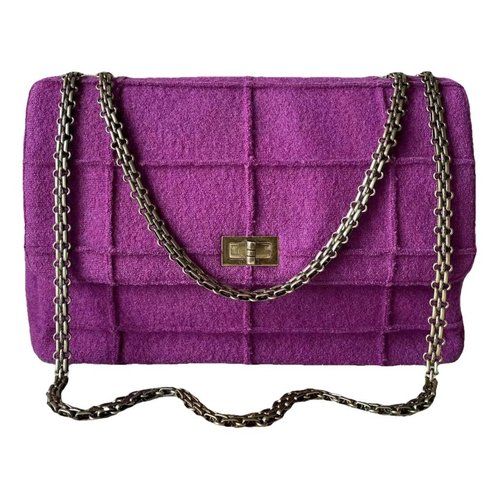 Pre-owned Chanel Tweed Handbag In Purple
