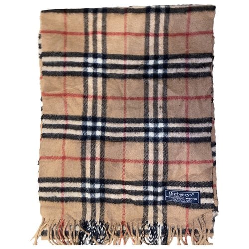 Pre-owned Burberry Cashmere Scarf In Brown