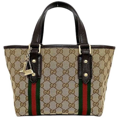 Pre-owned Gucci Cloth Handbag In Beige