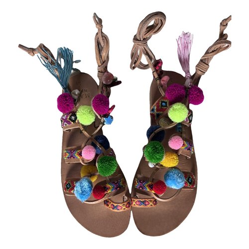 Pre-owned Mabu By Maria Bk Leather Sandal In Multicolour