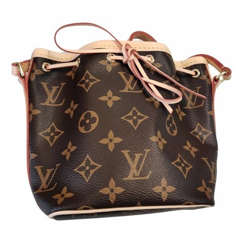 Pre-owned Louis Vuitton Nano Noé Cloth Crossbody Bag In Brown