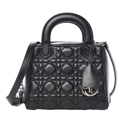 Pre-owned Dior Lily Leather Handbag In Black