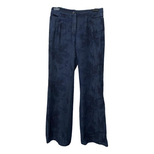 Pre-owned Chanel Bootcut Jeans In Navy