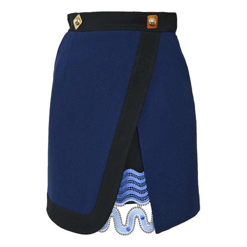 Pre-owned Peter Pilotto Wool Mini Skirt In Blue
