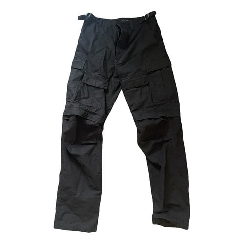 Pre-owned Balenciaga Trousers In Black