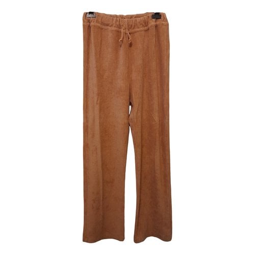 Pre-owned Baserange Straight Pants In Brown