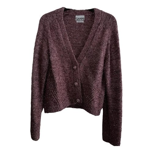 Pre-owned Ganni Cardigan In Pink