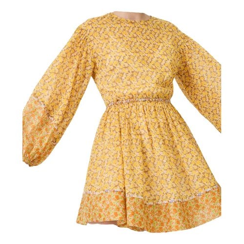 Pre-owned Maje Mini Dress In Yellow