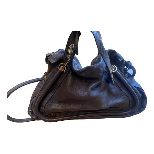 Pre-owned Chloé Paraty Leather Handbag In Grey