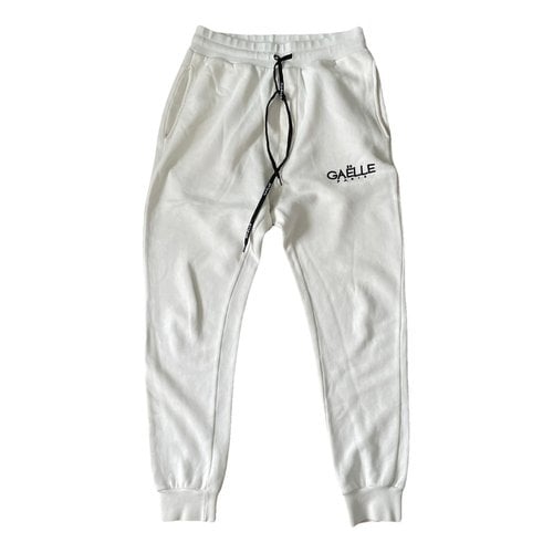Pre-owned Gaelle Paris Trousers In White