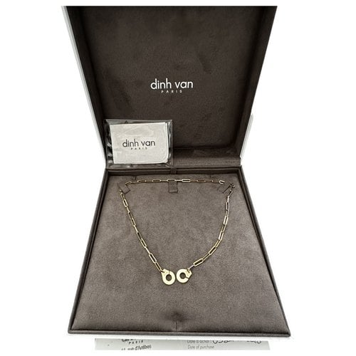Pre-owned Dinh Van Menottes Yellow Gold Necklace