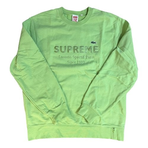 Pre-owned Lacoste X Supreme Sweatshirt In Green