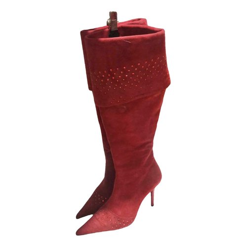 Pre-owned Pollini Boots In Red