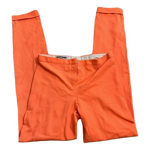 Pre-owned Jil Sander Trousers In Orange