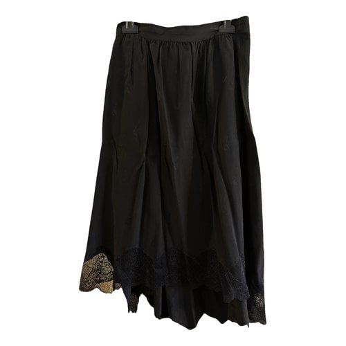 Pre-owned Zadig & Voltaire Silk Mid-length Skirt In Black