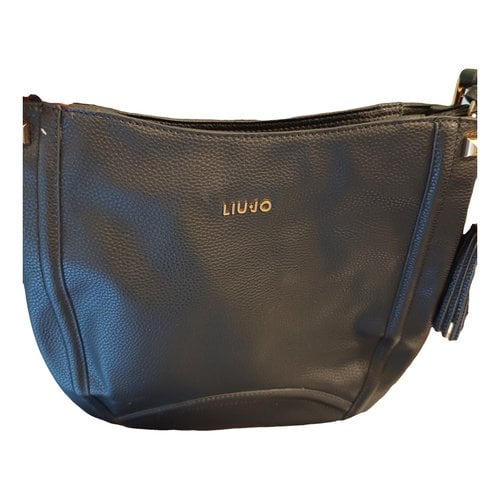 Pre-owned Liujo Leather Crossbody Bag In Black