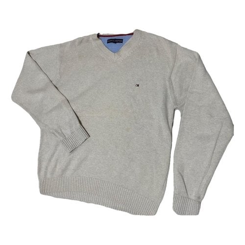 Pre-owned Tommy Hilfiger Wool Pull In Beige