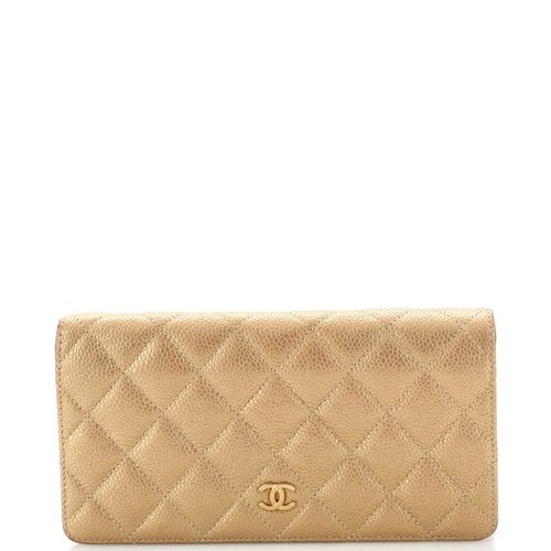 Pre-owned Chanel Leather Wallet In Gold