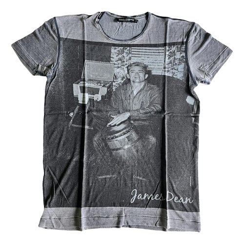 Pre-owned Dolce & Gabbana Silk T-shirt In Grey