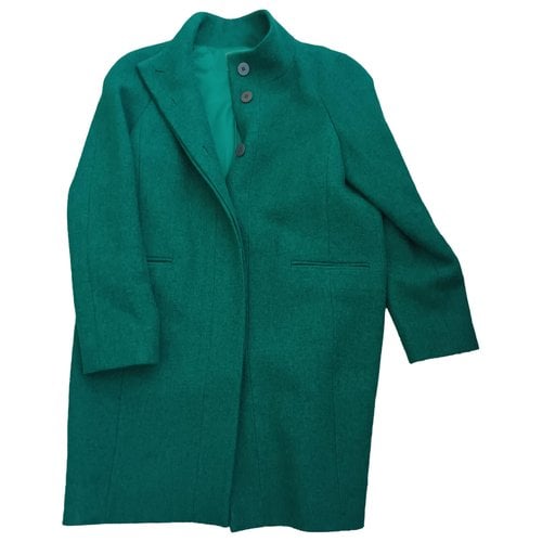 Pre-owned Hobbs Wool Coat In Green