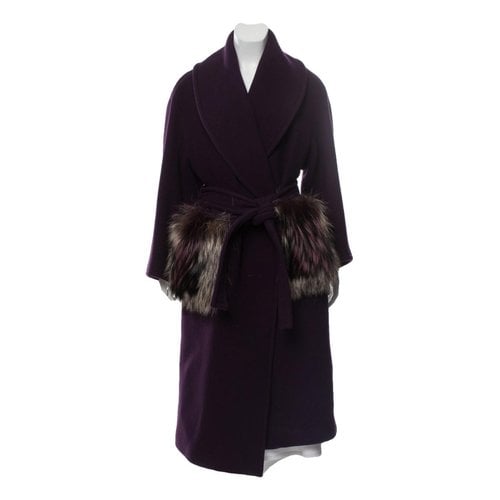 Pre-owned Aquilano Rimondi Wool Coat In Purple