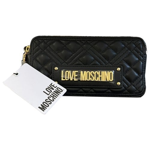 Pre-owned Moschino Love Wallet In Black
