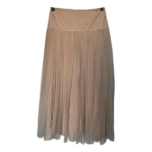 Pre-owned Dior Silk Maxi Skirt In Pink