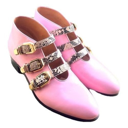 Pre-owned Gucci Leather Boots In Pink