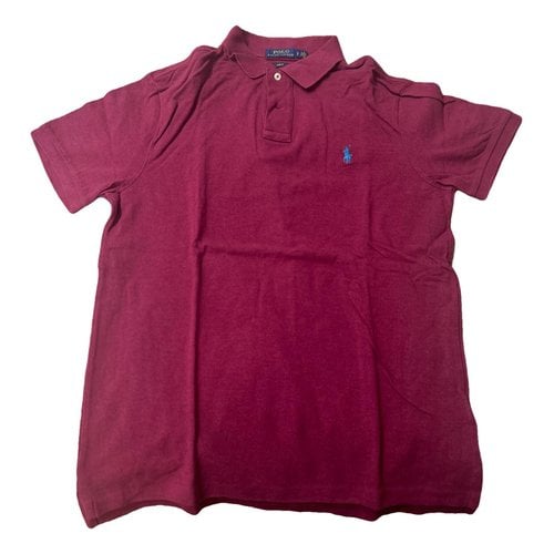 Pre-owned Polo Ralph Lauren Polo Classique Manches Courtes Polo Shirt In Burgundy