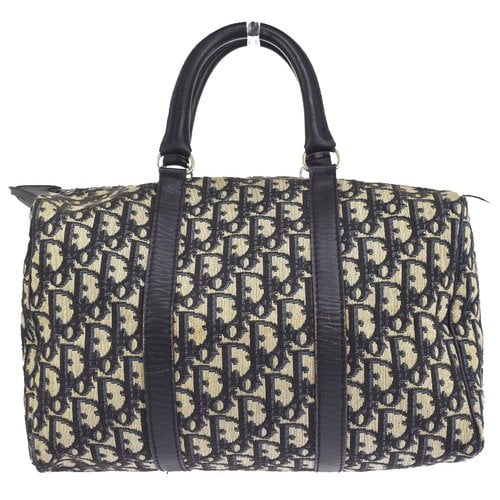 Pre-owned Dior Trotter Cloth Handbag In Navy