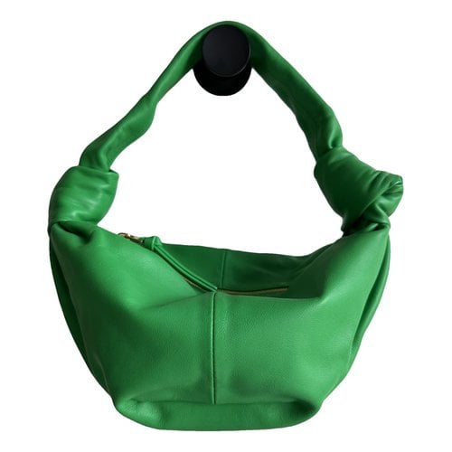 Pre-owned Bottega Veneta Double Knot Leather Handbag In Green