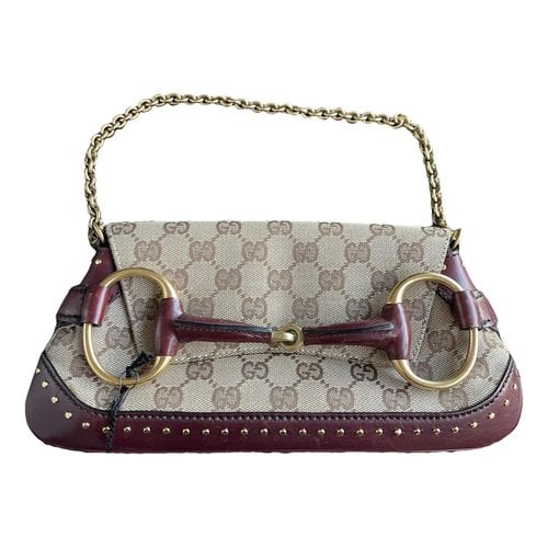 Pre-owned Gucci Horsebit 1955 Chain Leather Handbag In Brown