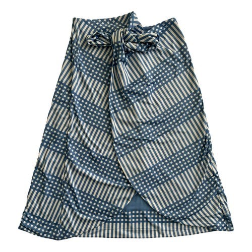 Pre-owned Ganni Mid-length Skirt In Blue